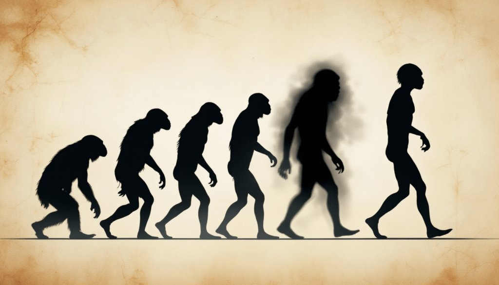 evolutionary chart with the missing link